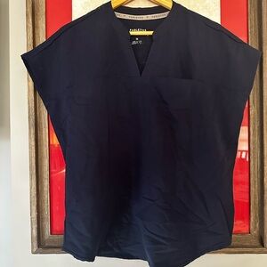 Fabletics Navy V-Neck Scrub Top